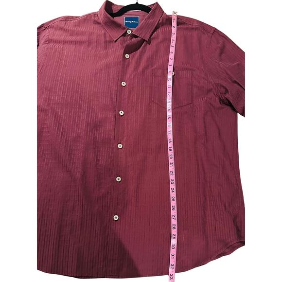 Tommy Bahama- Vintage Men’s Burgundy Textured Shirt - 3XL - Excellent Condition - Picture 11 of 12